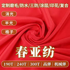 210T240T300T磨毛消光半光染色数码印花春亚纺面料羽绒服服装里布