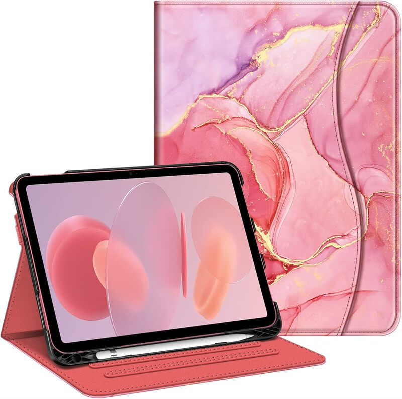 The Case Is Suitable for iPad 10Th Generation/A16, Protective Case with Stand, 10.9inch Protective Cover with Pocket and Pen Slot