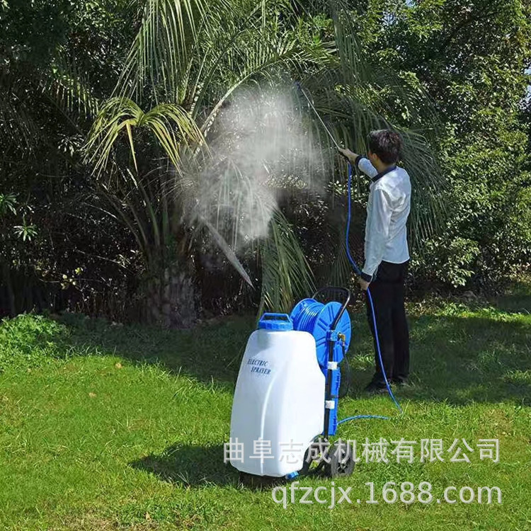 草坪杀虫拉管式打药机 消毒防疫推车式喷雾机 45升轻便型喷药机