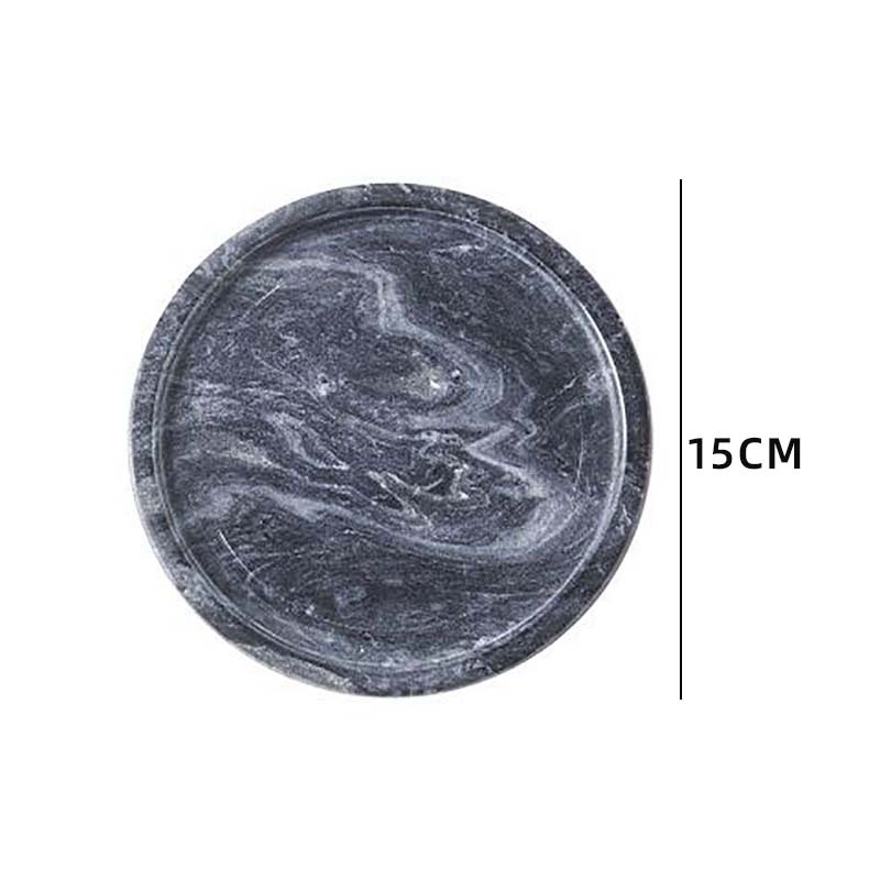 Nórdico estilo simple bandeja de mármol natural postre creativo plato de comida occidental placa de almacenamiento de joyería placa de decoración