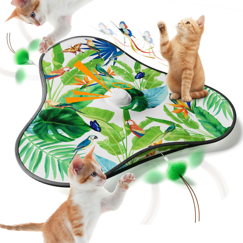 新品电动吸盘式猫咪捕猎罩吊杆逗猫盖布猫玩具自嗨解闷躲藏游戏罩|undefined