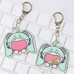 初音ミクロックアクリルペンダントキーホルダーネギ個性可愛いアニメ