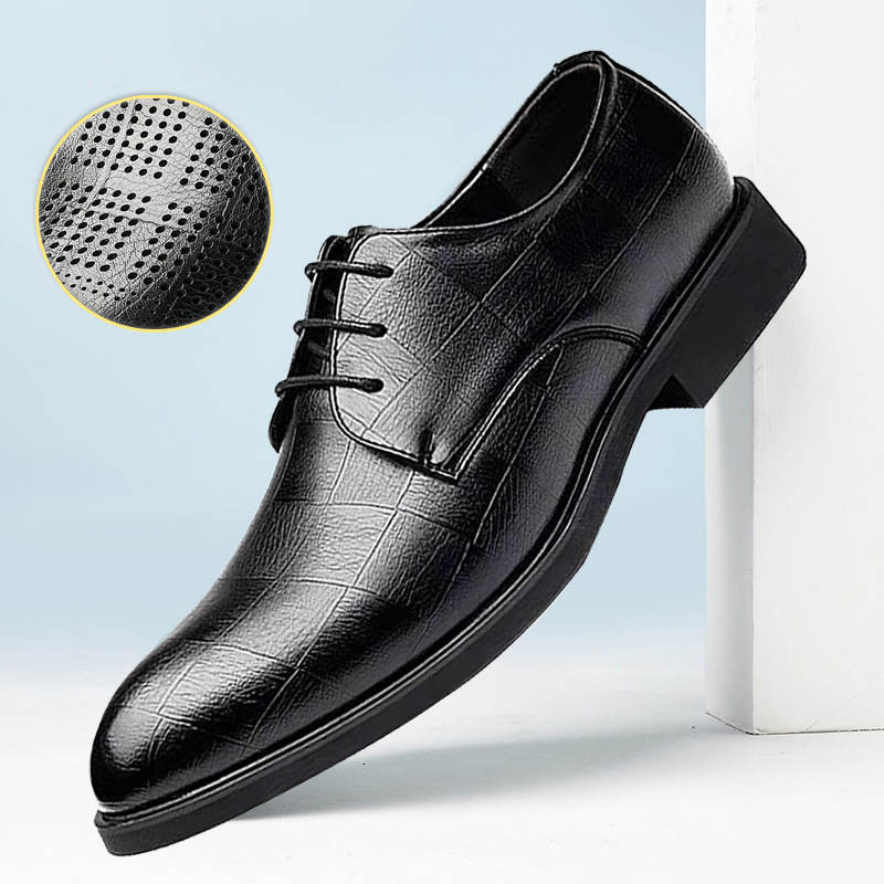 Men's Leather Shoes, Genuine Leather, Business Style, British and Korean Style, Cowhide, Casual Fashion, Pointed Leather Shoes, Single Shoes, Summer Breathable Sandals Men's Leather Shoes, Genuine Leather, Business Style, British and Korean Style, Cowhide, Casual Fashion, Pointed Leather Shoes, Single Shoes, Summer Breathable Sandals