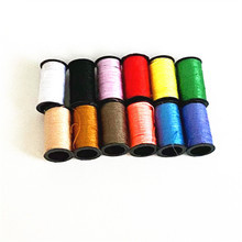 家用小轴涤纶线塑料小黑管迷你缝纫线手工针线盒配件绣花小线