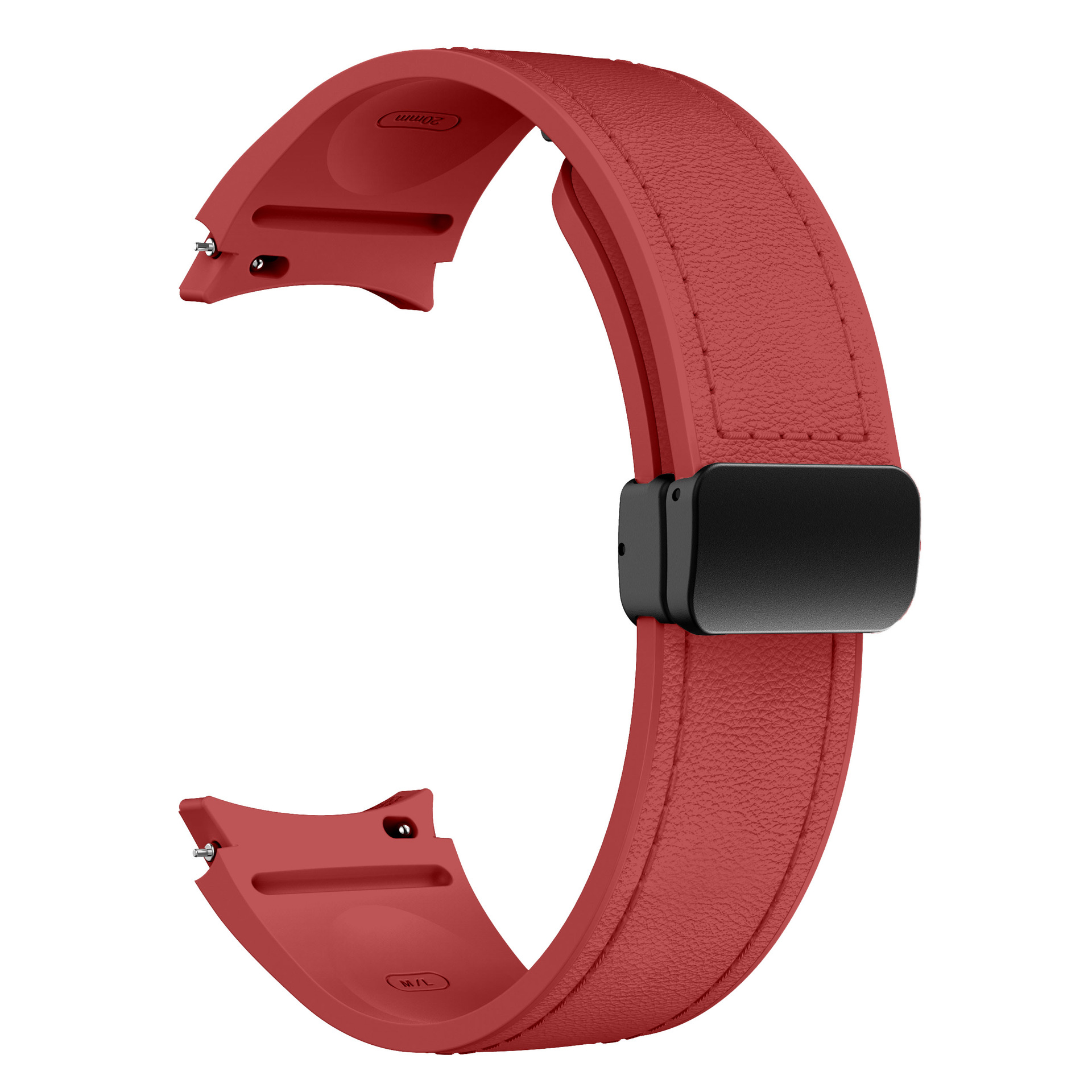 Aplicable a Samsung Galaxy Watch watch6/5/4 cuero de silicona hebilla magnética 20mm Correa inteligente