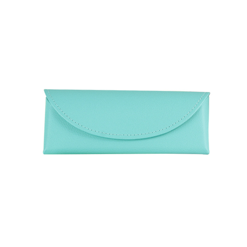 Envelope-style flip cover PU eyeglass case, lightweight and soft, for storing myopia sunglasses. Portable eyeglass case, can be printed with a logo