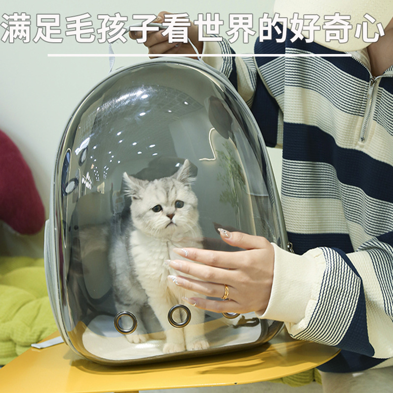 猫バッグ、ポータブル猫バックパック、ペットスペースカプセルバッグ、犬バックパック、大容量スクールバッグ、猫用品|undefined