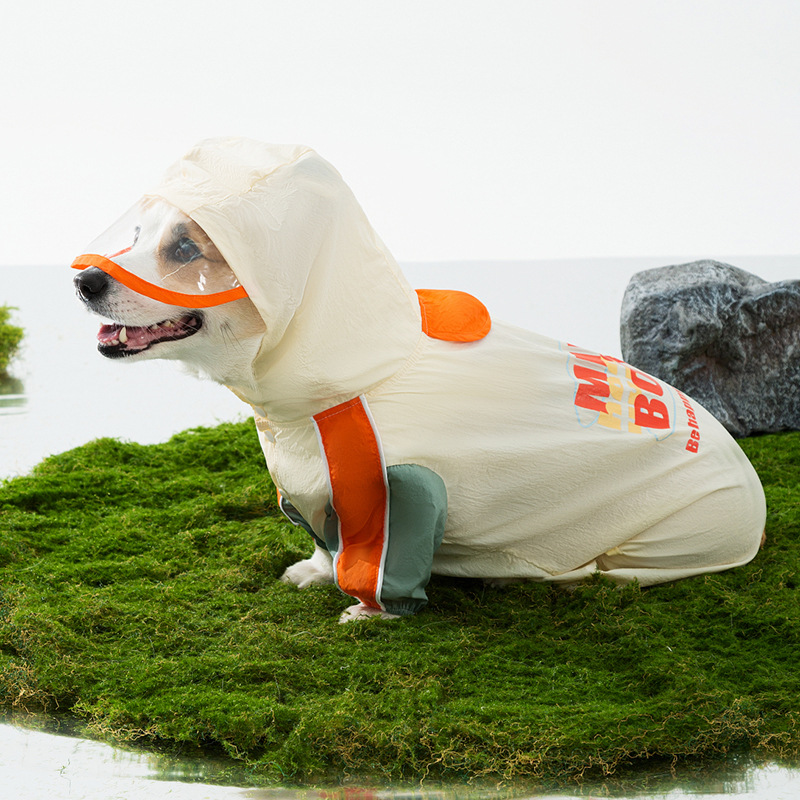 Pequeño pensador corgi chaqueta de lluvia perro pequeño y mediano salchicha perro cuatro patas todo incluido chaqueta de lluvia perro día lluvioso ropa de mascotas