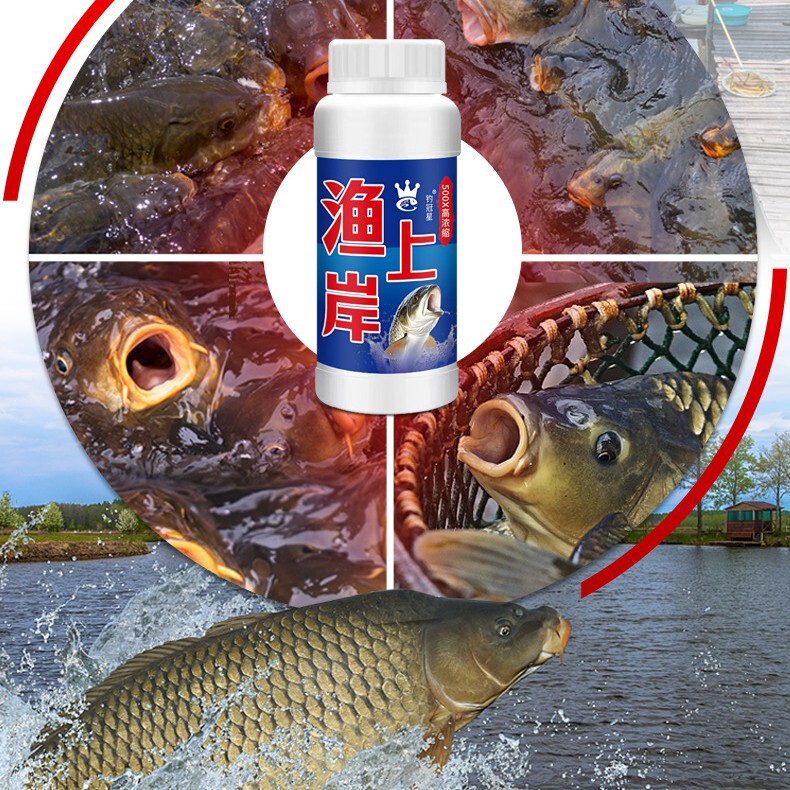 渔上岸钓鱼小药水鲫鲤草青罗非鲢鳙诱食鱼饵料窝料开口添加剂野钓|undefined