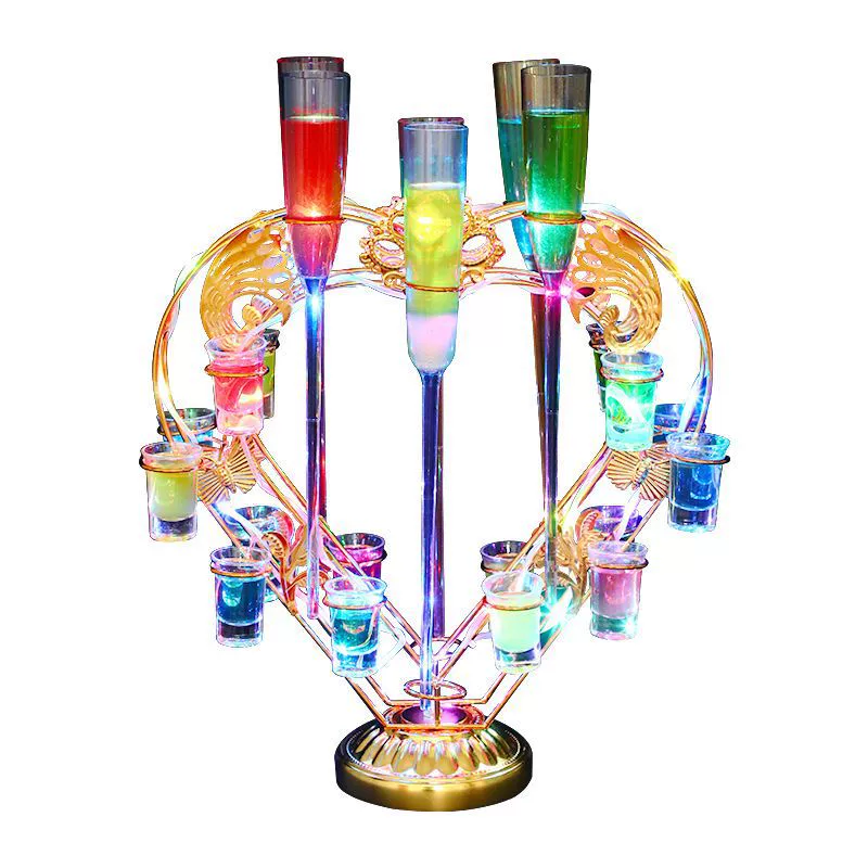 Bar glass, creative cocktail glass holder, glowing tea cup, for karaoke bars