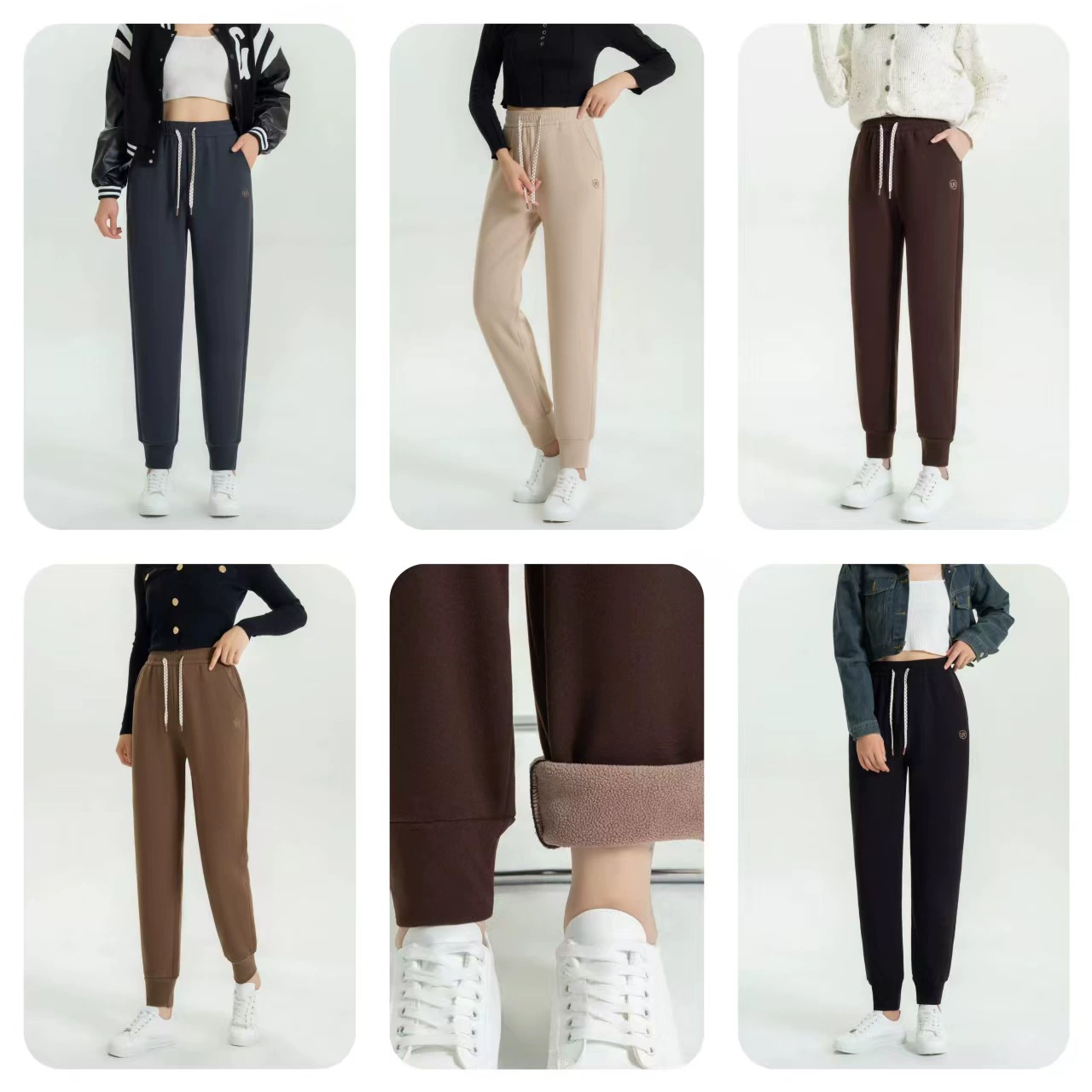 Встряхните в прямом эфире осенние и зимние женские брюки новые ветровые брюки теплые повседневные брюки тонкие спортивные брюки брюки