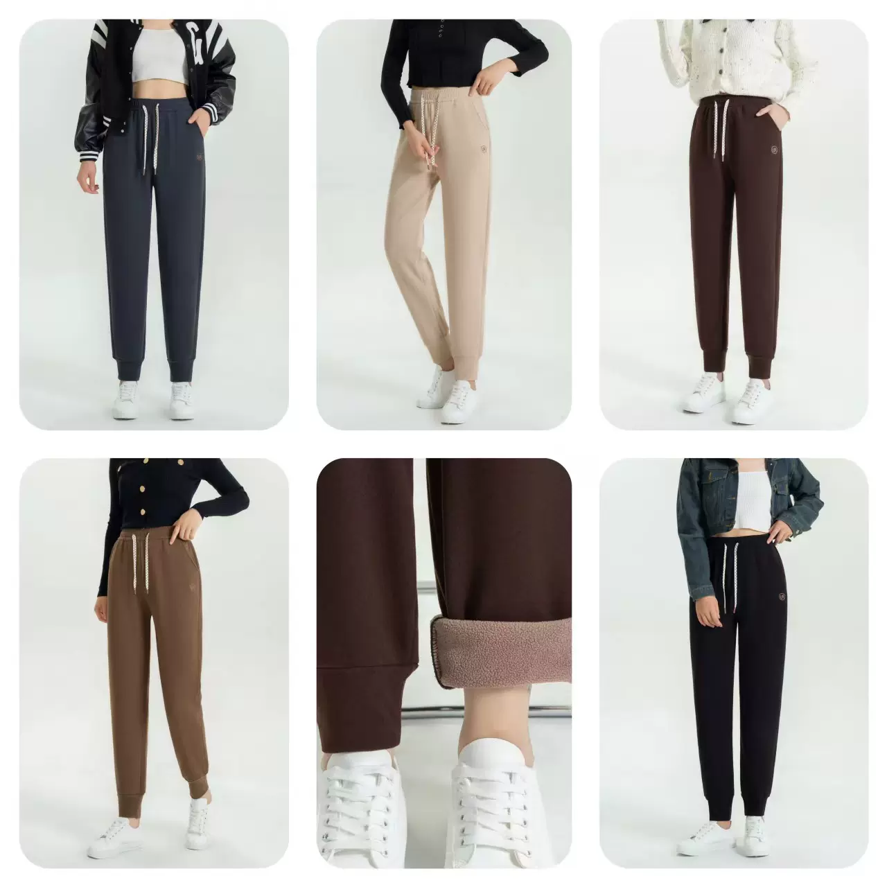 抖快直播爆款秋冬季女裤上新防风裤保暖休闲裤修身显瘦运动裤卫裤