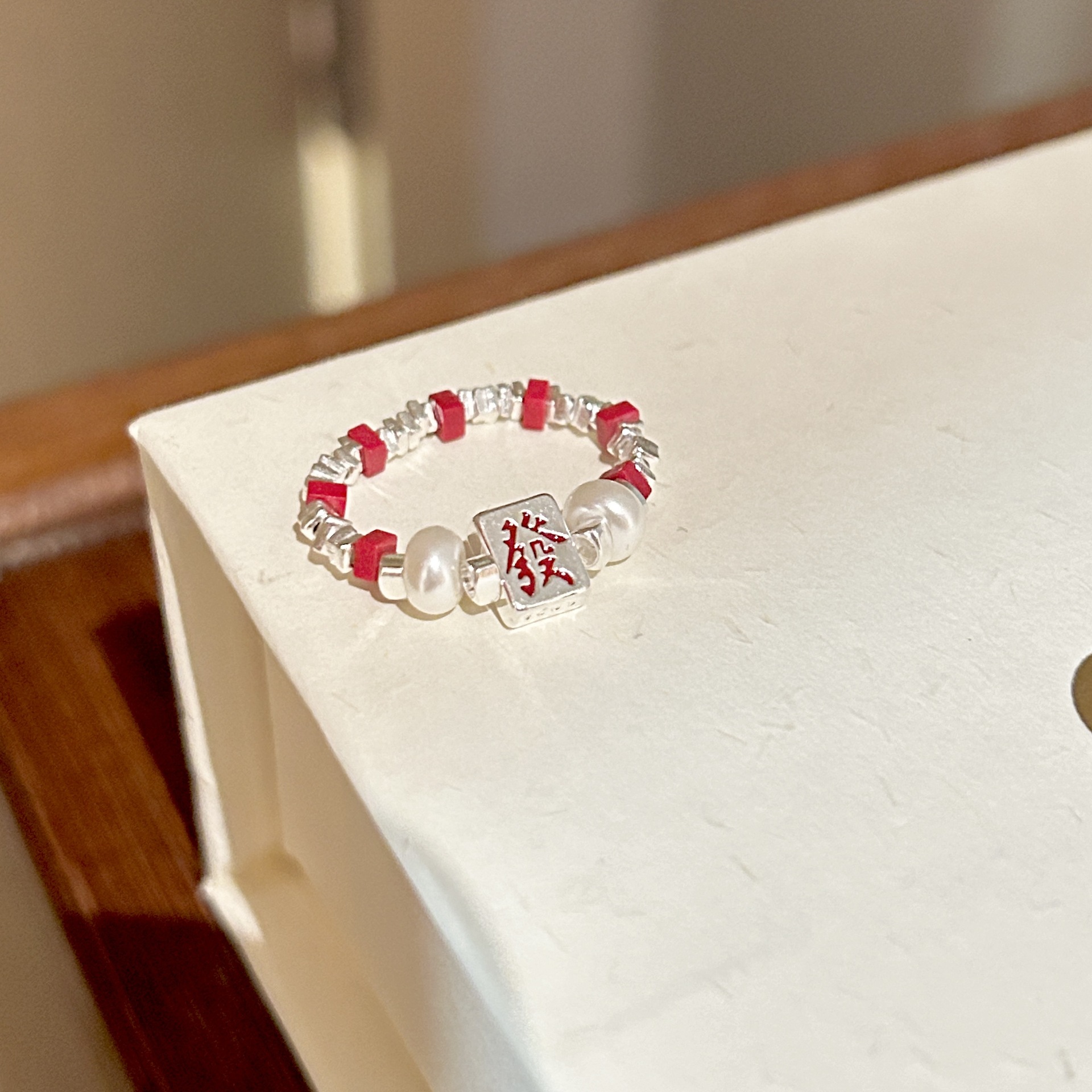 Anillo mahjong de plata de ley 925 con circonitas para mujer_voghion.com