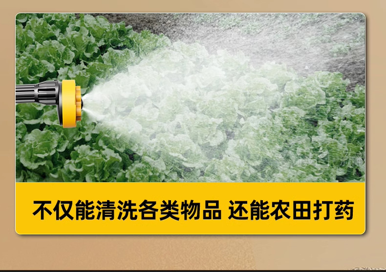 Customized Strong Pressurized Car Washing Machine Household Portable Rechargeable High-Pressure Water Gun Lithium Battery Water Pump Wireless Cleaning Artifact