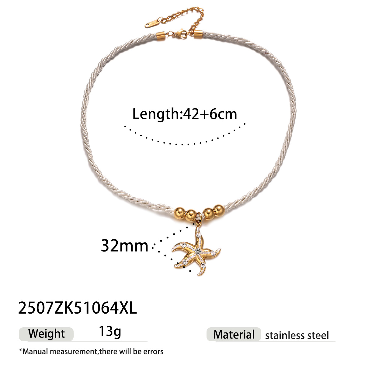 Tena collar de acero inoxidable europeo y americano de lujo ligero nicho blanco tejido de cuerda gruesa flor sol collar de concha joyería mujer image 7