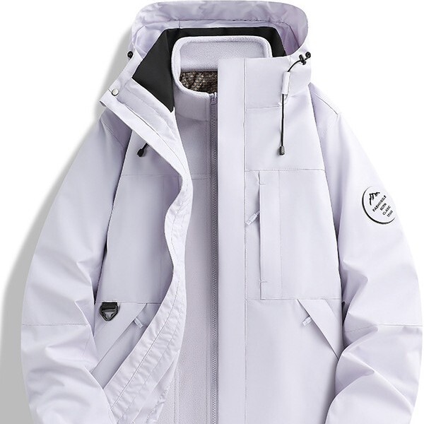 Camel brand 3-in-1 jacket for men and women, outdoor waterproof and windproof, with detachable graphene lining for mountaineering Camel brand 3-in-1 jacket for men and women, outdoor waterproof and windproof, with detachable graphene lining for mountaineering