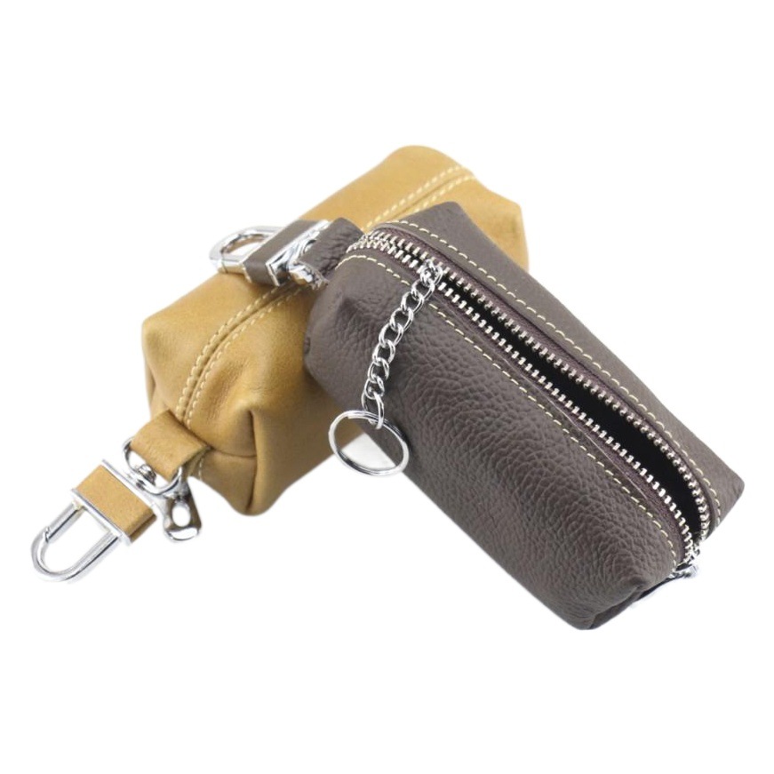 Bolso de la llave de la cintura del negocio de las mujeres del bolso de la llave del cuero genuino de los hombres del zurriago de la primera capa hecho a mano