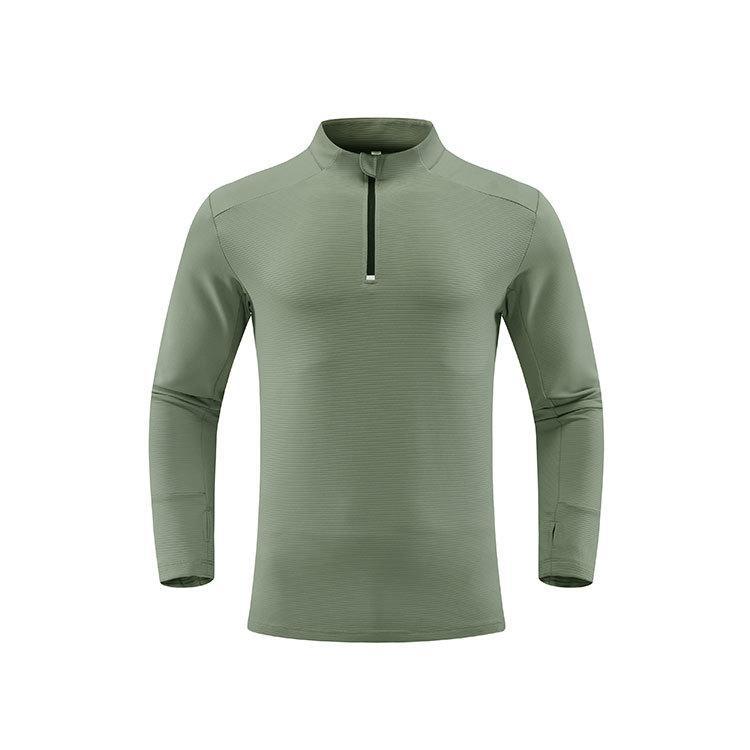 lulu hombre al aire libre mangas largas ropa deportiva rápida secado camiseta de cuello vertical chaqueta de semia cremallera montaña ropa de ciclismo para correr