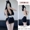 ◆Sweet Oxygen Nurse◆Black + White [Hat + Hairpins*2 + Dress + T-Pants]
