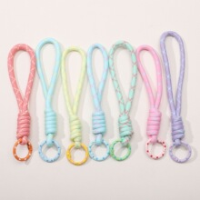 韩系涤纶花色手机挂绳彩色绳子 手工diy制作手机链饰品配件材料包