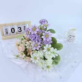 仿真田园小球菊韩式荷兰菊球菊洋甘菊假花婚庆家居装饰摄影道具