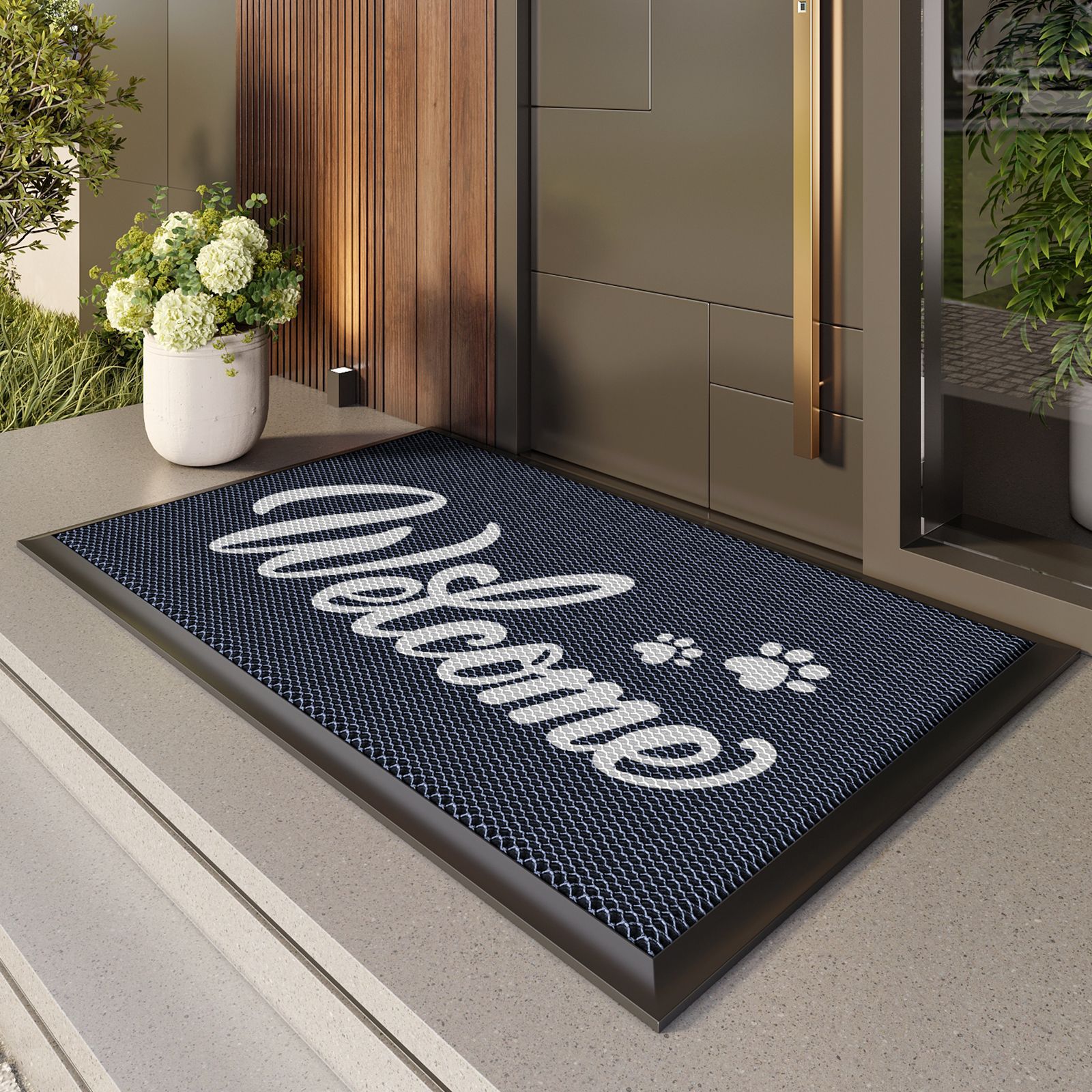 Alfombrilla de puerta de entrada Alfombrilla de exterior Alfombrilla antideslizante de entrada Alfombrilla de entrada Impermeable y protector solar Alfombra de bienvenida Alfombrilla de puerta exterior