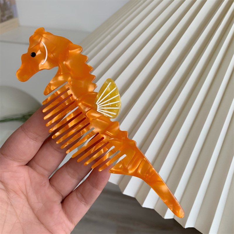 小众创意设计卡通水果食物造型的醋酸发梳随身携带中小号梳i子|undefined