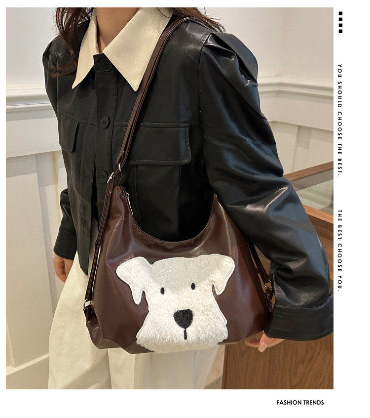 The new autumn and winter 2024 fashion cartoon backpack with simple, individual and niche design, single-shoulder bag and commuter tote bag details Picture