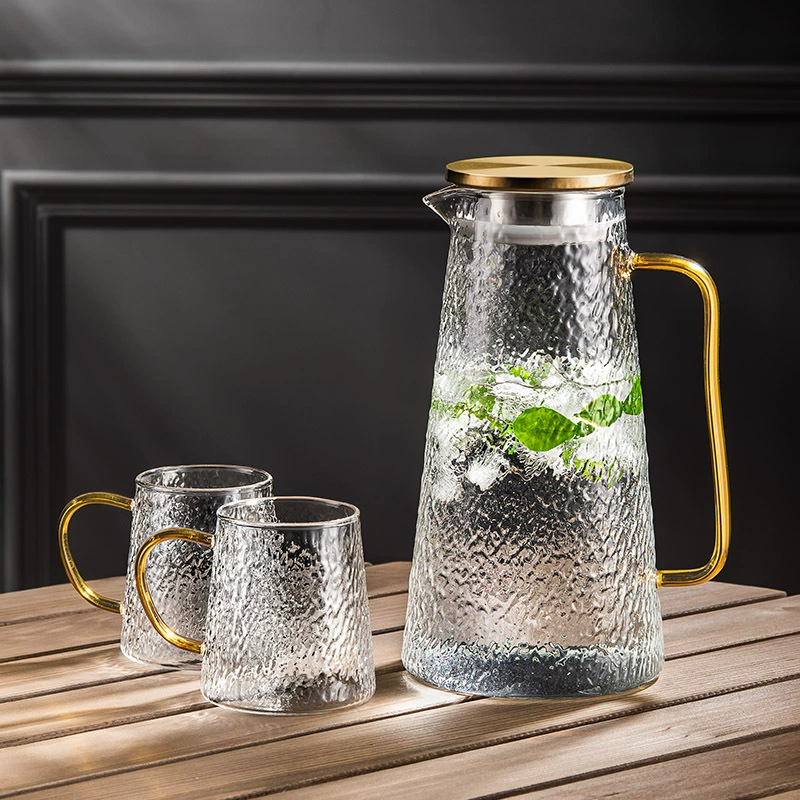 Glass capacious teapot for home use, high quality set
