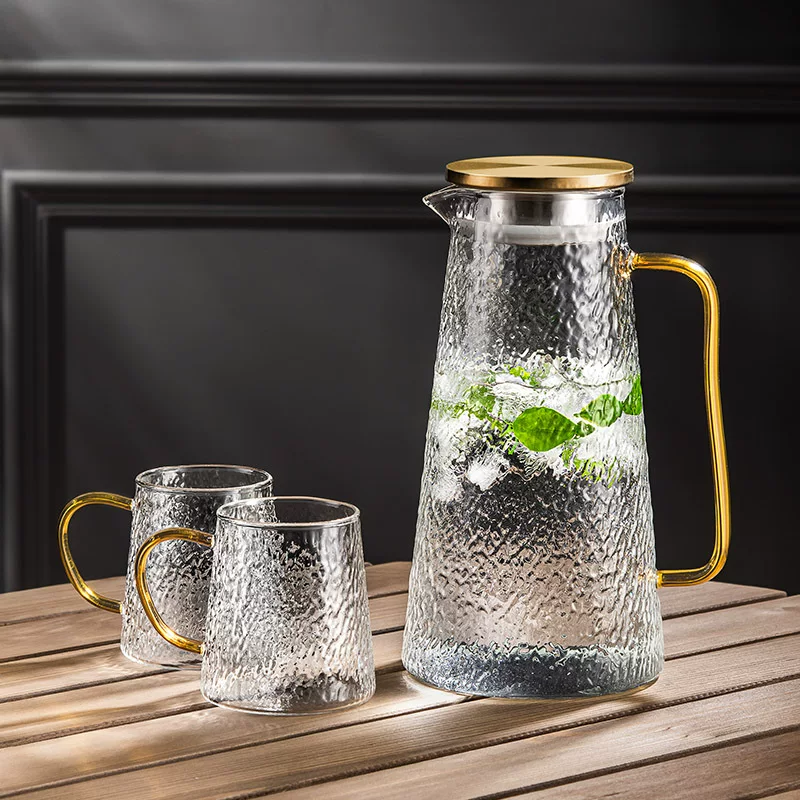 Glass capacious teapot for home use, high quality set