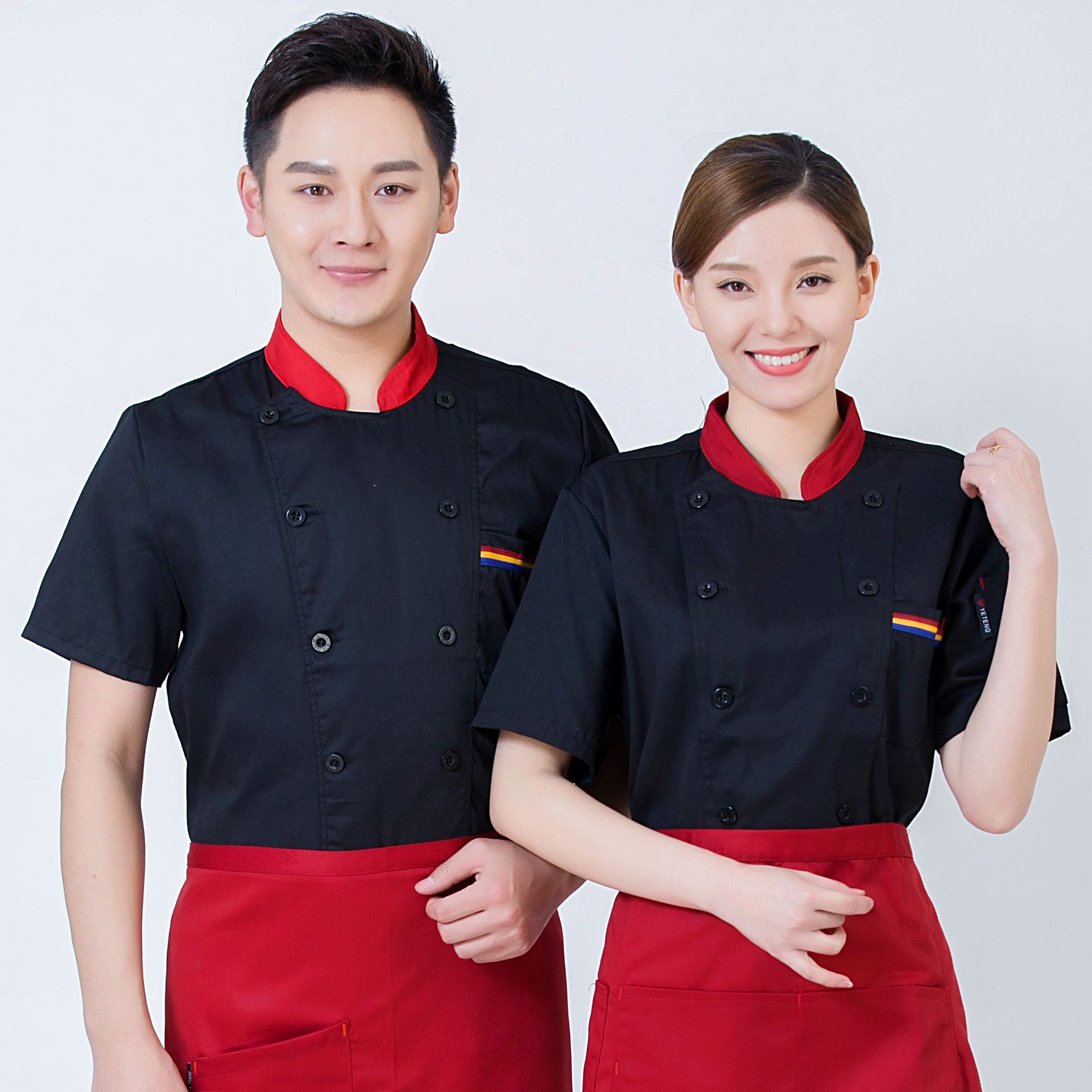 chef uniforms Short sleeved summer Hotel Restaurant kindergarten Cake House Long sleeve Autumn and winter Restaurant canteen coverall