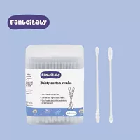 FANBEIBABY 200 шт., ватные палочки для детских ушей, детские ватные палочки с маленькой головкой, детские специальные ватные палочки, детские маленькие ватные палочки