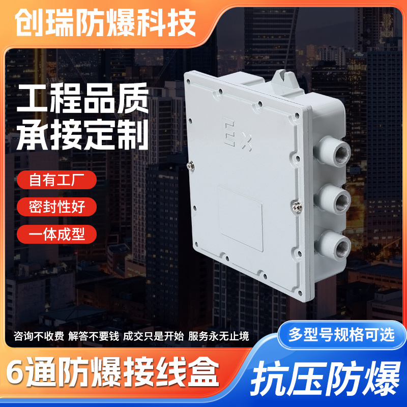 六通防爆接线盒端子箱穿线盒分线盒铝合金接线盒加油机防爆接线盒