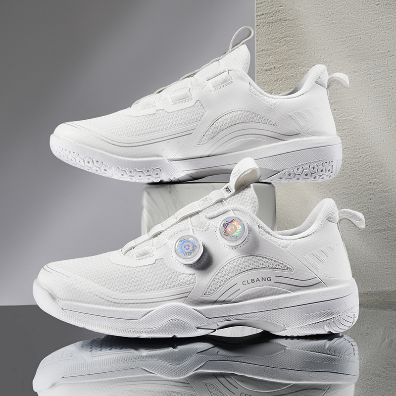 Cross-Border Table Tennis Shoes, Badminton Shoes, Rotating Button Volleyball Tennis Baseball Shoes, Youth Sports Shoes for Men and Women