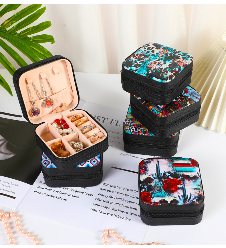 Fashion Leopard PVC Jewelry Boxes 1 Piece