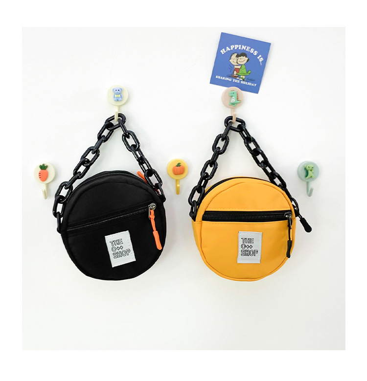 90g Weight Nylon Lining Material Zipper Closure Type Single Shoulder Strap Strap Type Coin Purse Bags Type Casual, Holiday Occasion Nylon Material Letter, Solid Color Pattern All Seasons Season Unisex Gender Streetwear Style Round Shape Mini Size Unisex Mini Nylon Letter Solid Color Streetwear Round Zipper Coin Purse 20