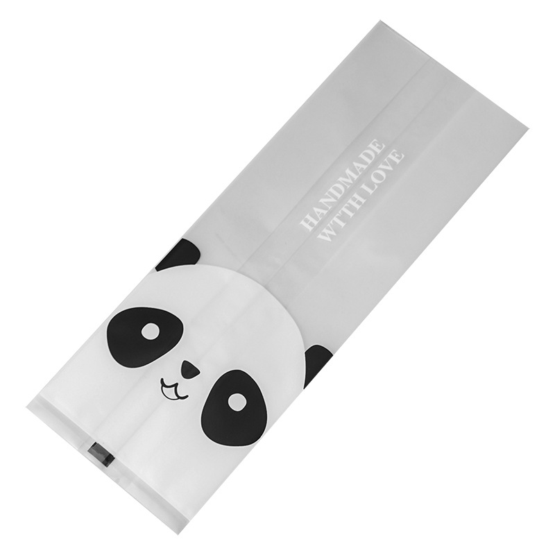 Hornear galletas de dibujos animados panda embalaje bolsa de galletas copo de nieve dulce crujiente de dibujos animados bolsa de autoservicio bolsa de sellado de la máquina de alimentos