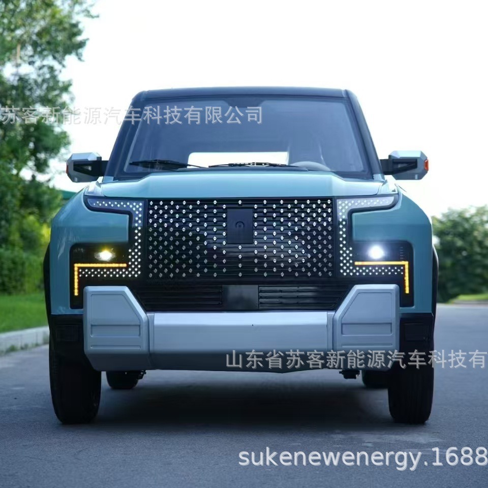 外贸出口电动四轮车越野车全封闭遮风挡雨油电两用冷暖空调高端大