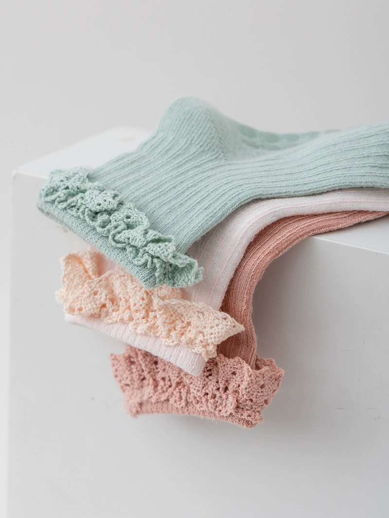 Детские носки противоскользящие на весну и осень из хлопка, 0–6 месяцев, девочке, однотонные цветные, носки на пол
