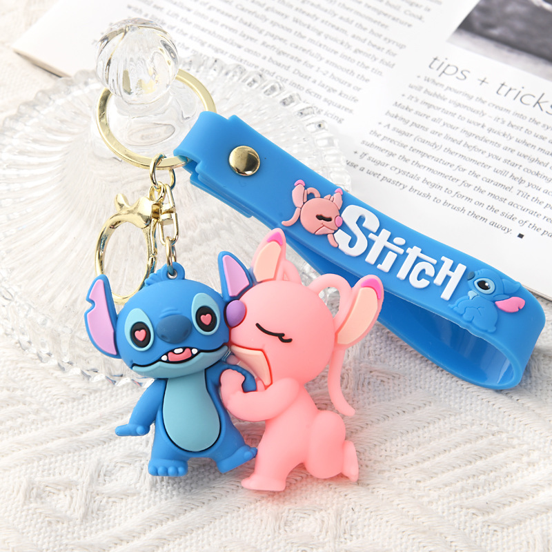 Llavero de dibujos animados Stitch llavero muñeca lindo regalo de silicona Stitch bolso colgante