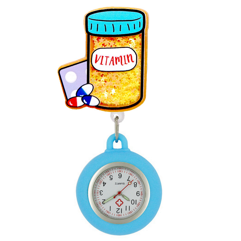 Icono médico creativo del hospital enfermera médico unisex acrílico brillante retraíble clip de carrete de insignia FO