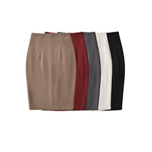 2024秋季修身西装中长设计感显臀线条气质OL通勤包臀半身裙