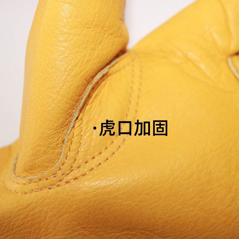 Protección laboral guantes de aislamiento térmico en stock para hornear cocina hogar BBQ anti-escaldado resistente a altas temperaturas ignífugo guantes protectores de piel de vaca