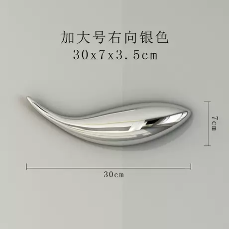 30cm enlarged right silver