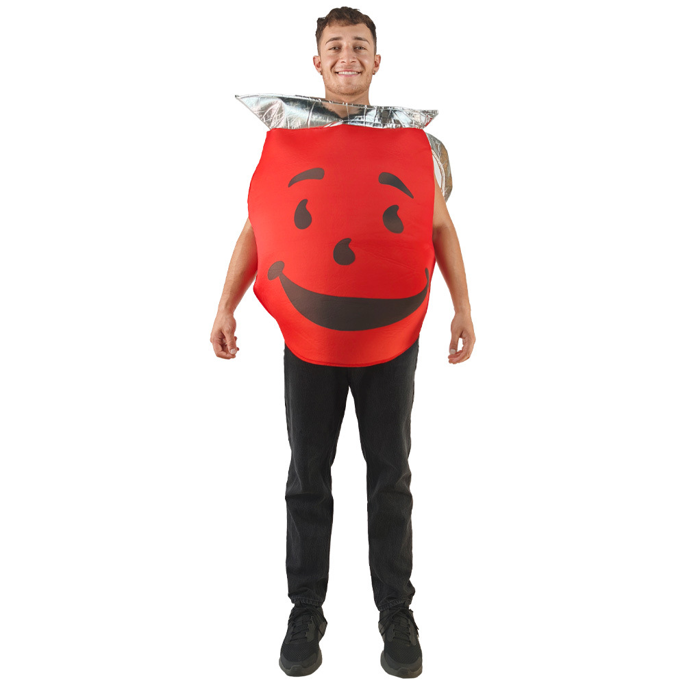 Traje de cosplay de Halloween de venta caliente transfronterizo para adultos KOOL AID Traje de cosplay de bebida más vendido de EE. UU.