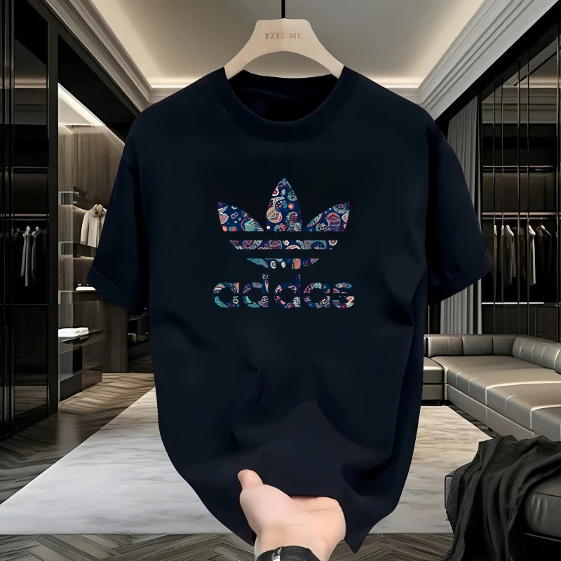 Tamisas de manga corta de hombre tendencia de verano de moda de hombre Tamisas de ropa de chicos 2025 nueva camiseta de manga media camiseta