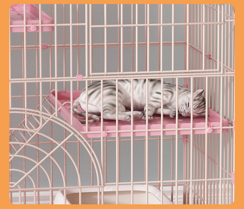 猫咪笼子家用不锈钢别墅多层猫窝猫舍栅栏单层猫围栏室内宠物用品-阿里巴巴