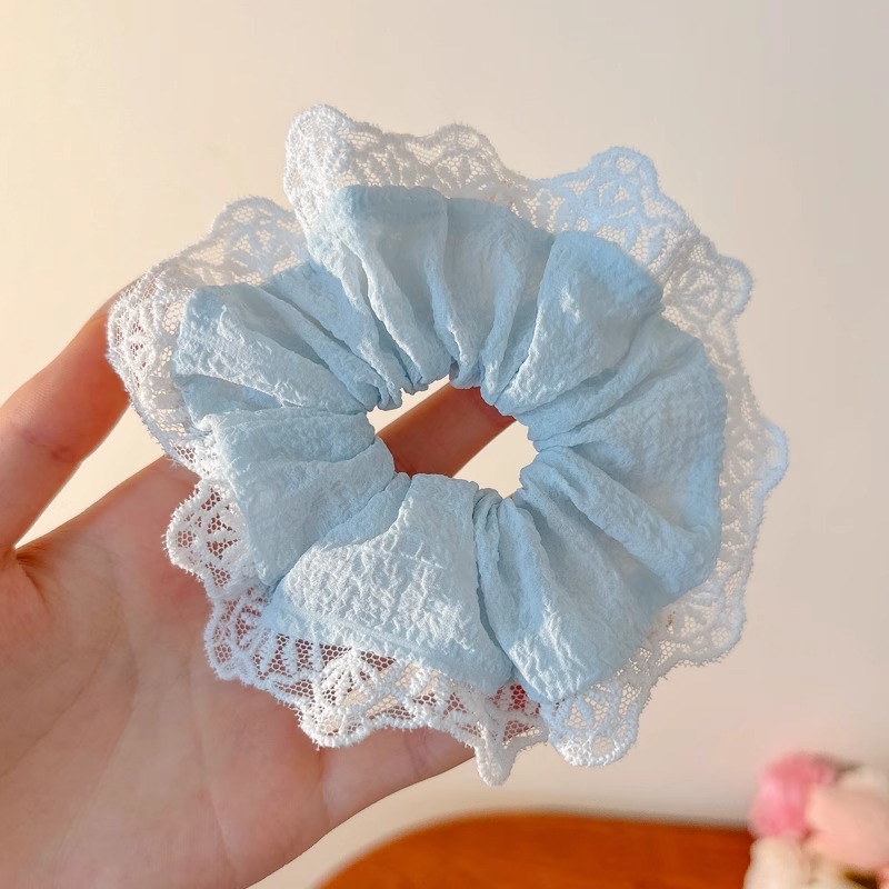 Lazo de encaje para niños, lazo para el cabello de intestino grueso, niña, bola, cabeza, cuerda para la cabeza, niña dulce, cola de caballo, cuerda para el cabello, tocado