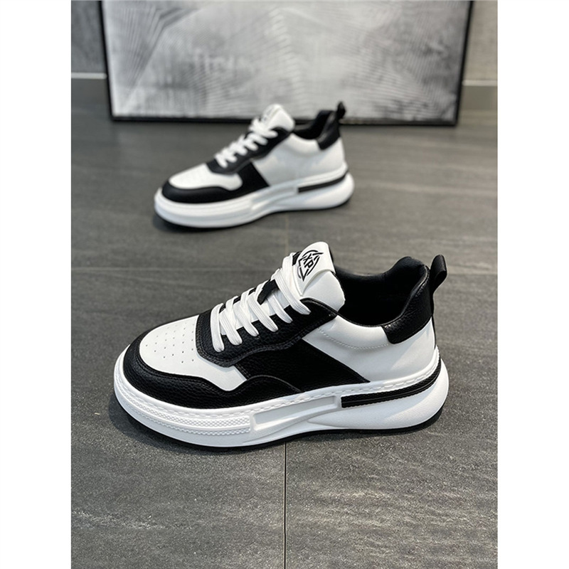 2024 Spring New Leather Lightweight Sports Shoes Thick-Soled Versatile Men's Shoes Men's Comfortable White Shoes Casual Shoes Qs 2024 Spring New Leather Lightweight Sports Shoes Thick-Soled Versatile Men's Shoes Men's Comfortable White Shoes Casual Shoes Qs