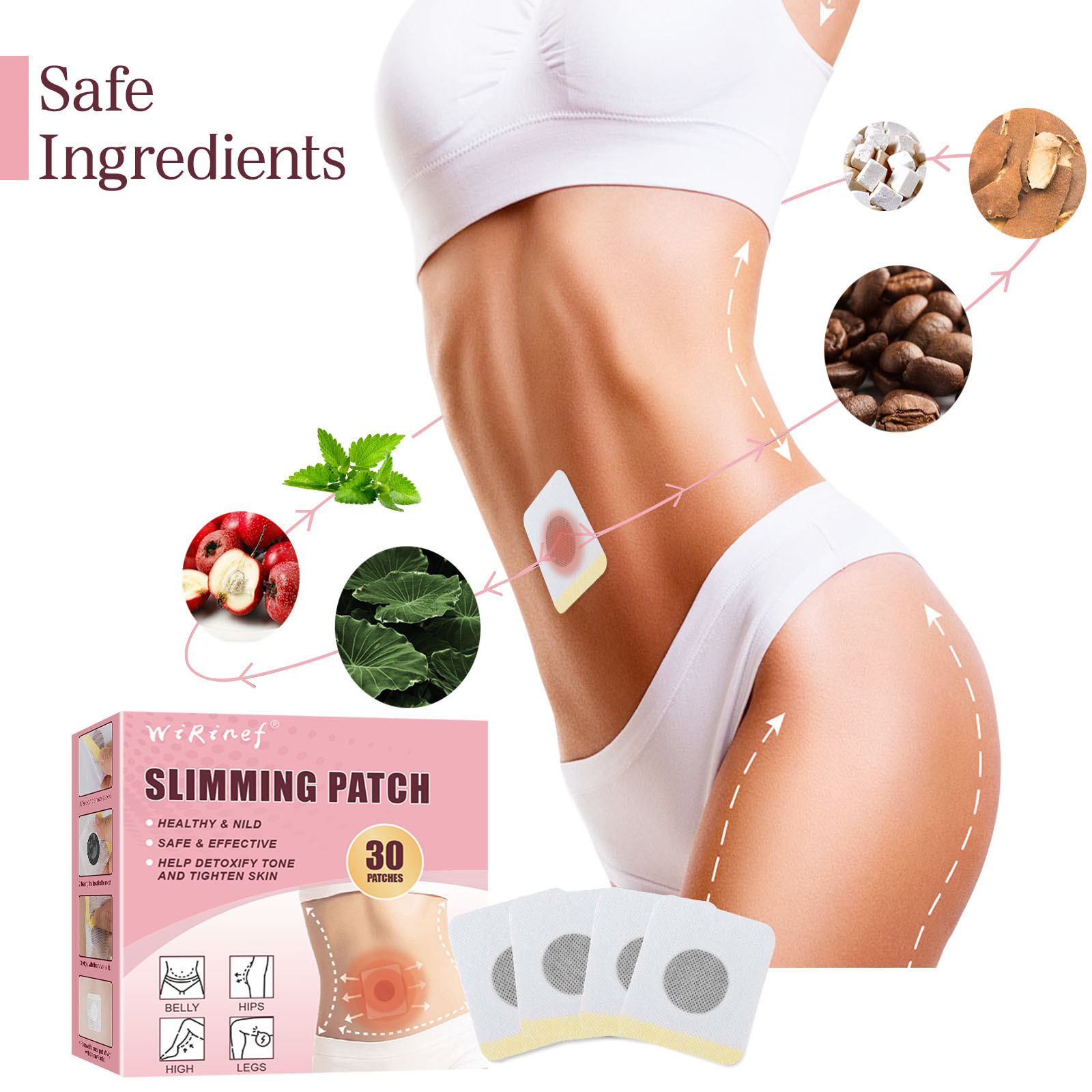 Parches adelgazantes para el ombligo WiRinef – 30 unidades, venta caliente transfronteriza